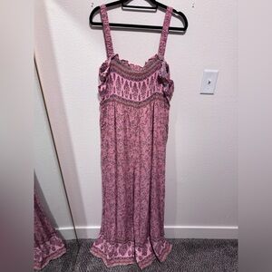 DAVI & DANI Pink Printed Sleeveless Jumpsuit Romper